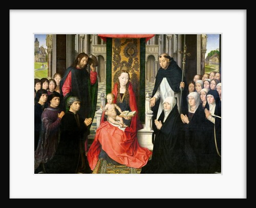 The Virgin and Child with St. James and St. Dominic Presenting the Donors and their Family, known as the Virgin of Jacques Floreins, c.1490 by Hans Memling