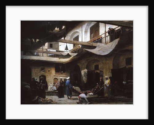 The Carpet Bazaar, Cairo, before 1866 by Louis Claude Mouchot