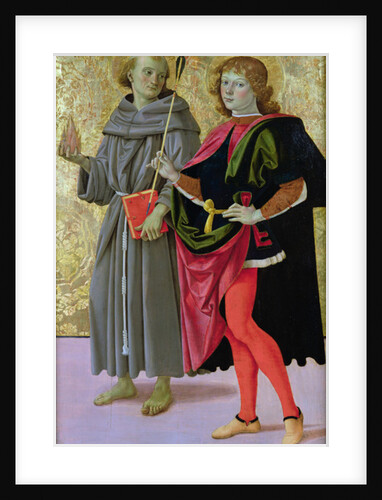 St. Sebastian with a Franciscan Saint by Pietro Perugino