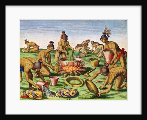 Preparations for a Feast by Jacques (after) Le Moyne