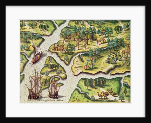 The French Arrive at Port Royal by Jacques Le Moyne