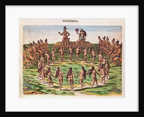 The Chief Receives his Bride by Jacques Le Moyne