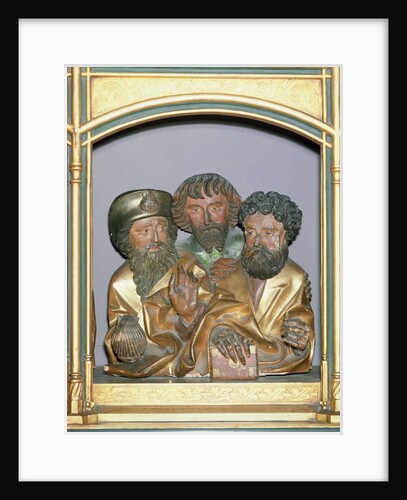 Wooden carvings of St. James the Greater, St. Simon and St. Thaddeus by Nikolaus Hagenauer