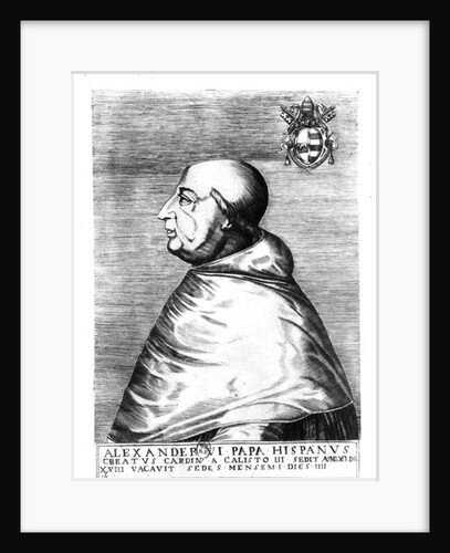 Portrait of Pope Alexander VI 16th-17th century by School Italian