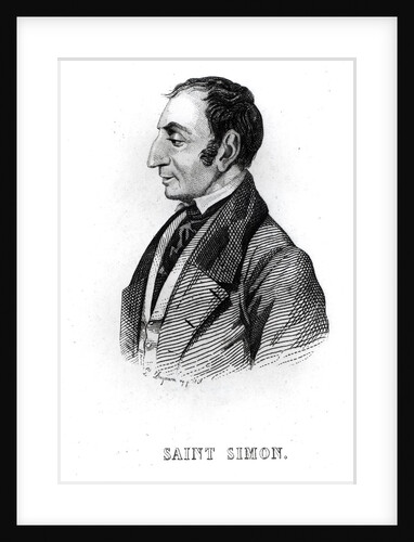 Claude Henri de Rouvroy Comte de Saint-Simon, 18th-19th century by School French