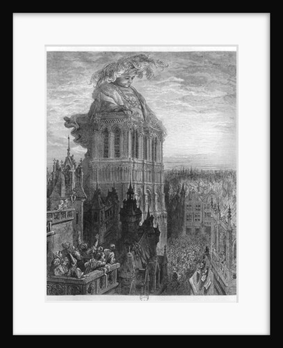 Gargantua on the towers of Notre-Dame at Paris by Gustave Dore
