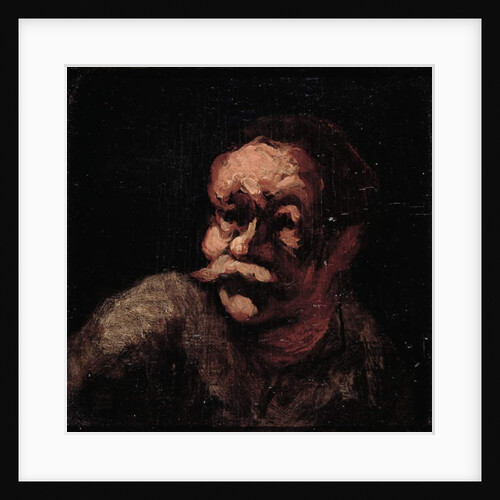 Head of a man by Honore Daumier