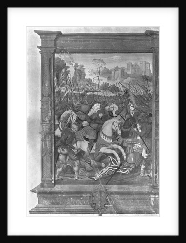 Fol.1 Francois I charging at the battle of Marignan, 14th September 1515 by French School