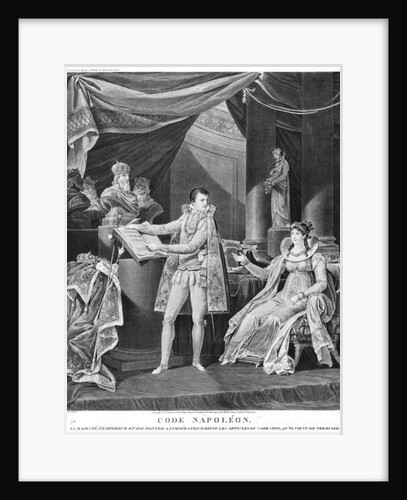 His Majesty the Emperor and King Napoleon I showing the Empress-Queen Marie-Louise the articles from the Code Civil that he had just completed, 1804 by Charles Monnet