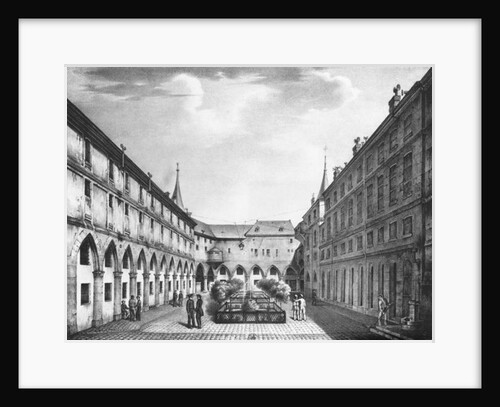 View of the Men's Yard at the Conciergerie Prison, engraved by Alphonse Urruty c.1831 by Collard (after)