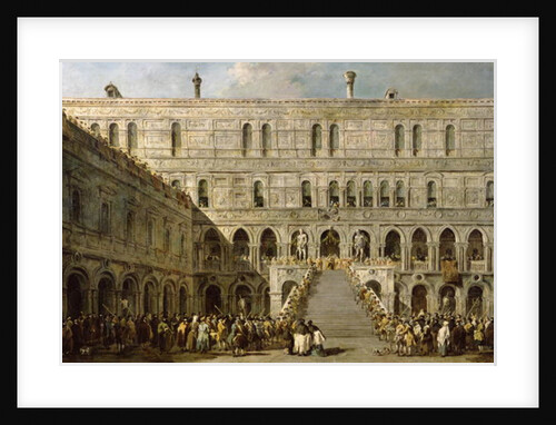 The Coronation of the Doge of Venice on the Scala dei Giganti of the Palazzo Ducale, 1766-70 by Francesco Guardi