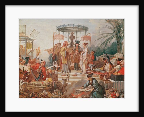 A Chinese Marriage, study for a tapestry cartoon, c.1742 by Francois Boucher