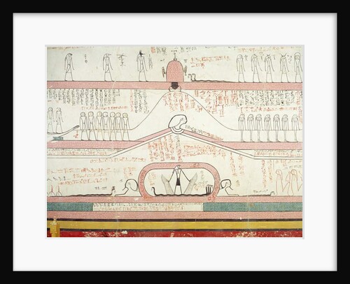 Scene from the Book of Amduat showing the journey to the Underworld, New Kingdom by Egyptian 18th Dynasty