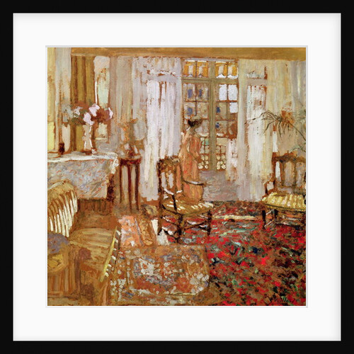 Interior with a Woman in Yellow in Front of a Window by Edouard Vuillard