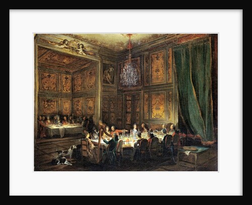 Dinner of the Prince of Conti in the Temple, 1766 by Michel Barthelemy Ollivier or Olivier