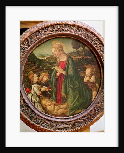The Virgin Adoring the Christ Child with St. John the Baptist and Two Angels by Francesco Botticini