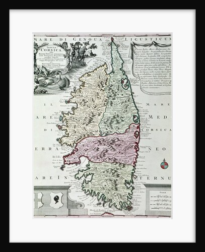 Map of Corsica by Georg Matthäus Seutter