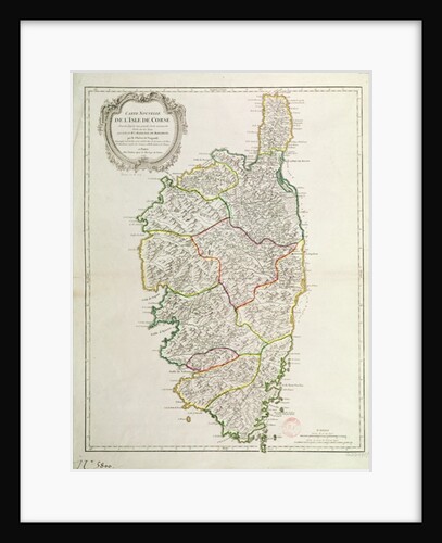 Map of Corsica by French School