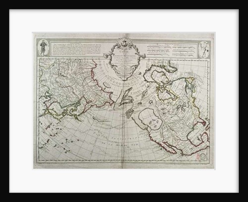 Map of the New Discoveries to the North of the South Seas, 1750 by Guillaume Delisle (after)