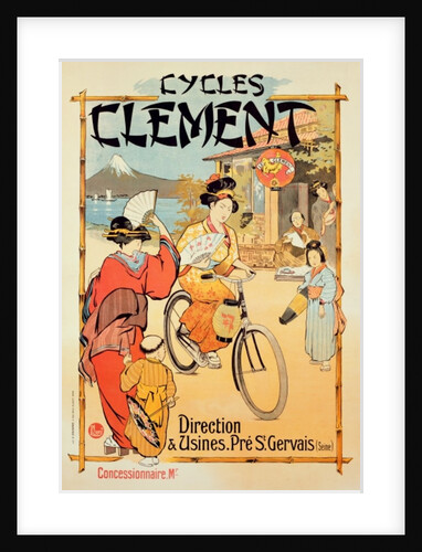 Poster advertising 'Cycles Clement', Pre Saint-Gervais by French School