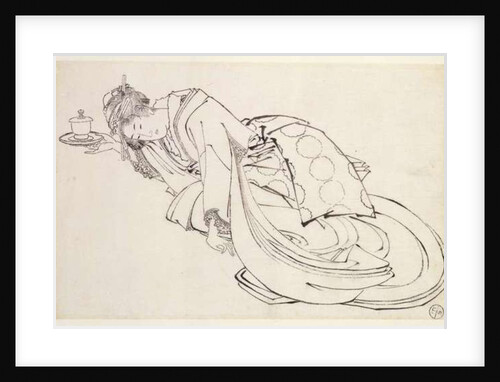 A Courtesan Offering a Cup, 18th-19th century by School Japanese