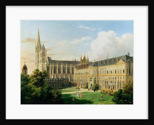 The Abbey Church of Saint-Denis and the School of the Legion of Honour in 1840 by Aline Clement