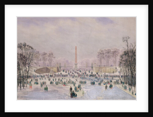 Skating in the Tuileries, c.1865 by Theodore Jung