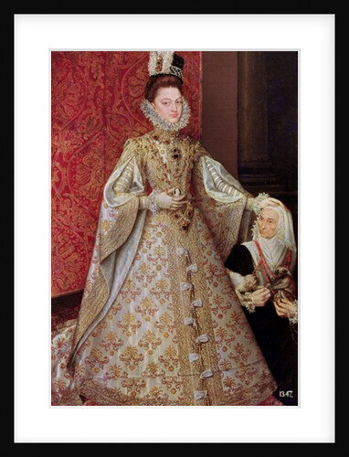 The Infanta Isabel Clara Eugenia with the Dwarf, Magdalena Ruiz, c.1580 by Alonso Sanchez Coello