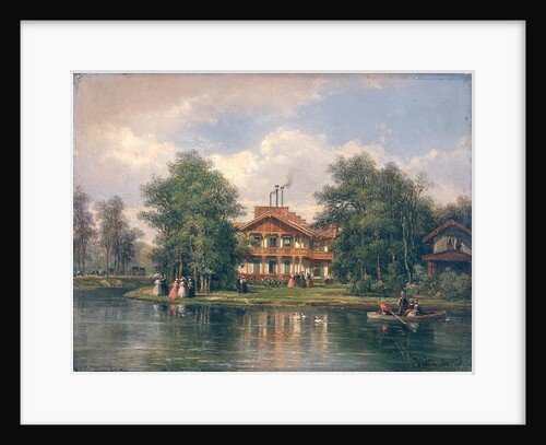 The Chalet with the Yellow Door in the Bois de Vincennes, c.1862 by Pierre Justin Ouvrie