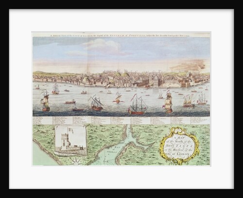 View of Lisbon, 1755 by English School