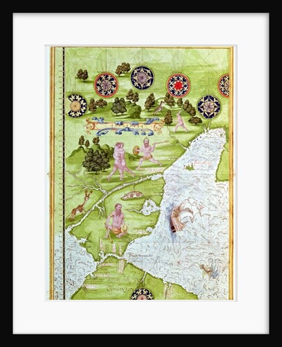 Fol.40v Map of the Magellan Straits by Guillaume Le Testu