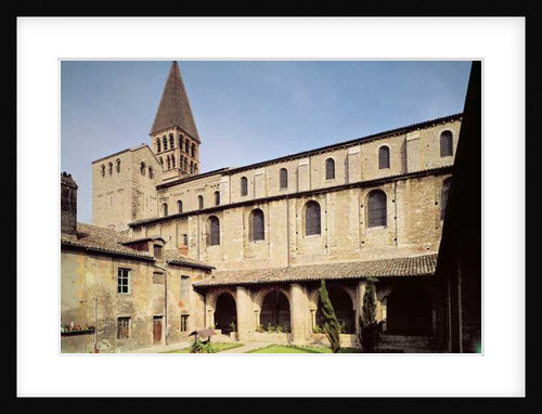 View of the St. Ardain cloister, 10th-11th century by School French