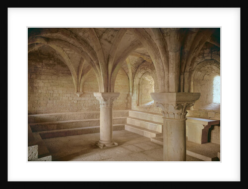 Interior of the chapter house of the Cistercian abbey, founded in 1146 by French School