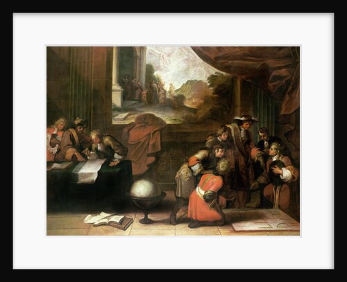 Interior of a Room with Geographers and Mathematicians, c.1680-90 by French School