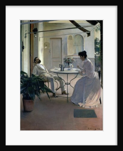 Open Air Interior, Barcelona, 1892 by Ramon Casas i Carbo