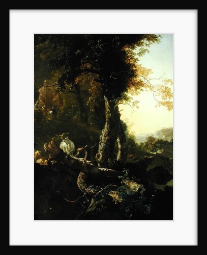 Landscape with Rising Sun by Adam Pynacker