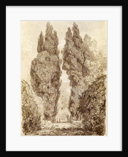 Large Cypresses at the Villa d'Este by Jean-Honore Fragonard