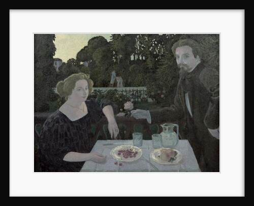 Marthe and Maurice Denis at Dusk, or The Dessert in the Garden, 1897 by Maurice Denis