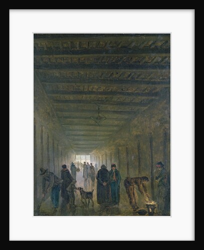 Corridor of the Saint-Lazare Prison in 1793 by Hubert Robert