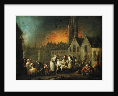 The Grand Place in Lille During the Siege of 1792, 1794 by Francois Louis Joseph Watteau