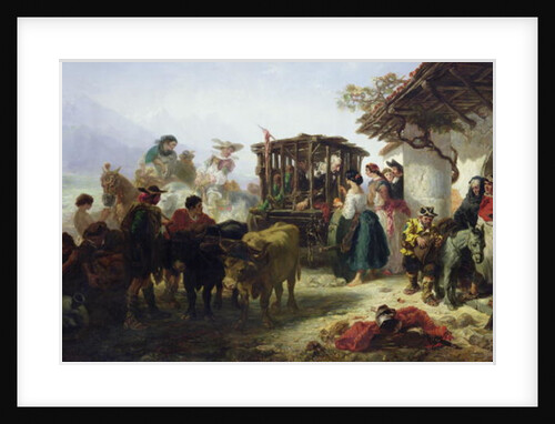 Don Quixote in a Cage by Celestin Francois Nanteuil