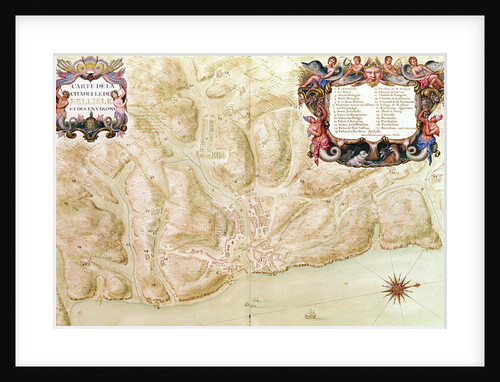 Ms 988 volume 3 fol.33 Map of the town and citadel of Bellisle by Sebastien Le Prestre de Vauban