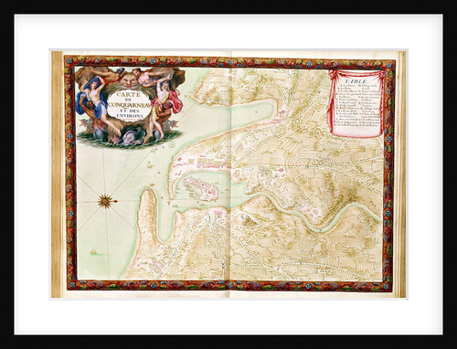 Ms 988 volume 3 fol.31 Map of Concarneau by Sebastien Le Prestre de Vauban