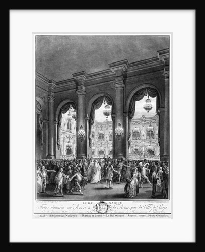 The masked ball, 23rd January 1782 by Jean Michel the Younger Moreau