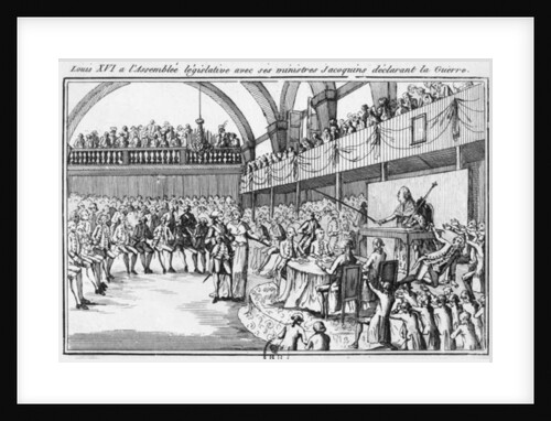 Louis XVI declaring war on Austria on 20 April 1792 by French School