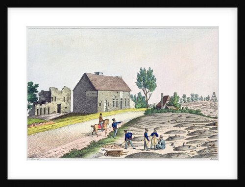 The Belle Alliance Farm after the Battle of Waterloo, 18th June 1815 by Friedrich Fleischmann