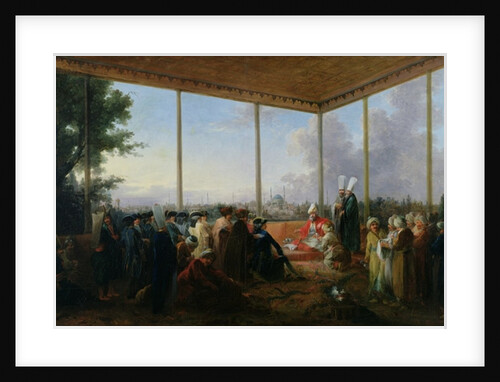 Audience Given in Constantinople by the Grand Vizier Aimali Carac for Francois-Emmanuel Guignard Comte de Saint-Priest, 18th March 1779 by Francesco Giuseppe Casanova