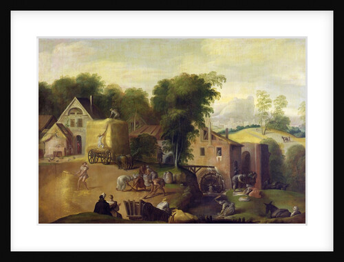 Winnowing the Grain by Nicolo dell' (school of) Abate