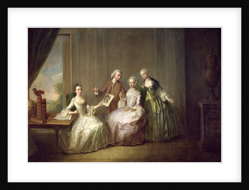 Family in an Interior with Squirrels, possibly the Burton Family from Eltham, Kent, 1755-60 by Philippe Mercier