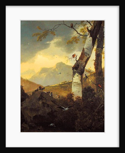 Mountainous Landscape with Goats and Birds, c.1657 by Adam Pynacker